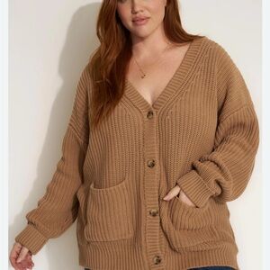 CALLAHAN “the cardigan” medium oversized Cozy Tan Women's Sweater